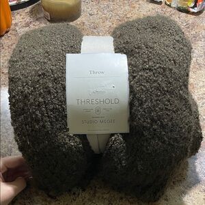 Threshold Studio McGee Dark Brown Throw Blanket